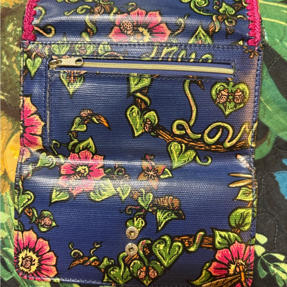 Sakroots Blue Floral Wallet